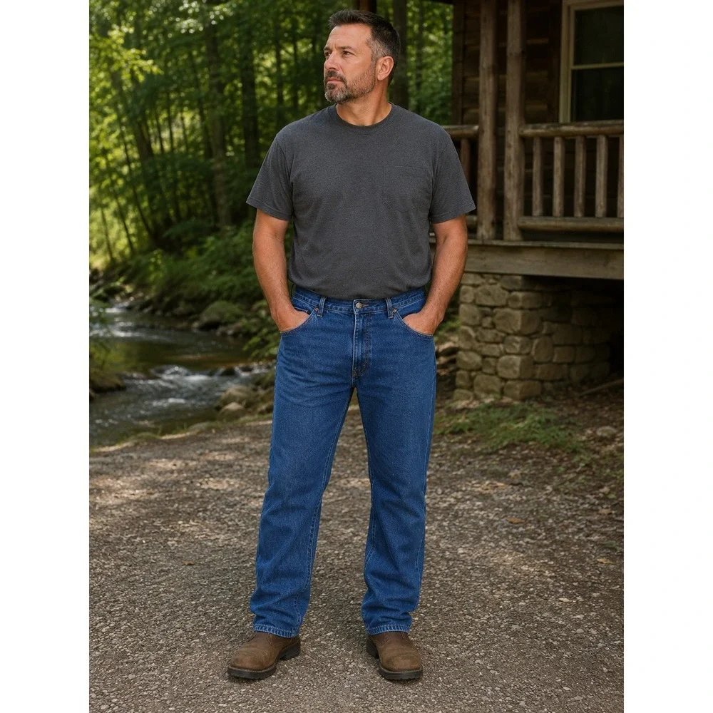 Levis 505 Regular Fit Mens Blue Denim Jeans‎ Straight Leg W38 L32 00505-4891